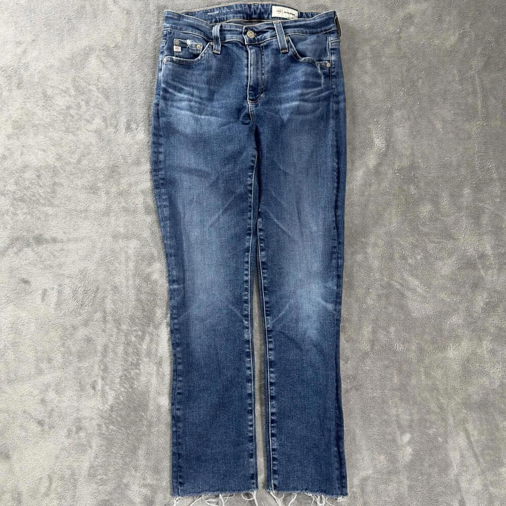 AG Adriano Goldschmiedâ Jeans Womenâs 27R Mari High Waist Crop Straight Leg